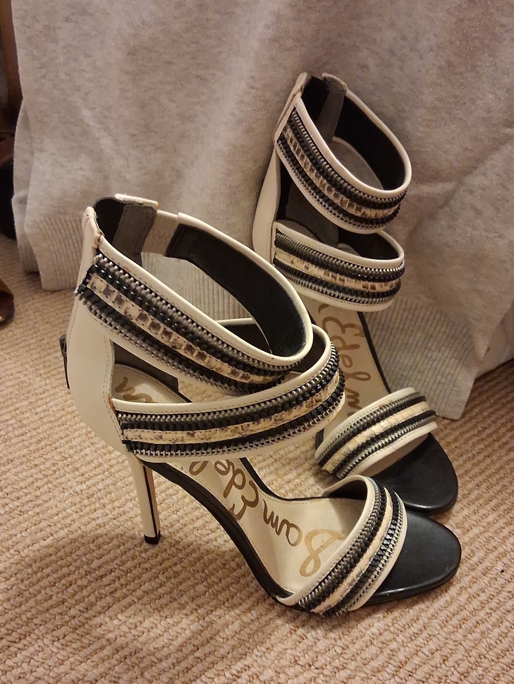 Sam Edelman Alton Black Strappy heels